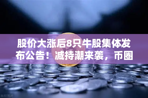 股价大涨后8只牛股集体发布公告!减持潮来袭,币圈大佬会效仿吗?从欧易交易所官网看加密市场资金流向-第1张图片-欧易交易所 股价大涨后8只牛股集体发布公告!减持潮来袭,币圈大佬会效仿吗?从欧易交易所官网看加密市场资金流向-第1张图片-欧易交易所